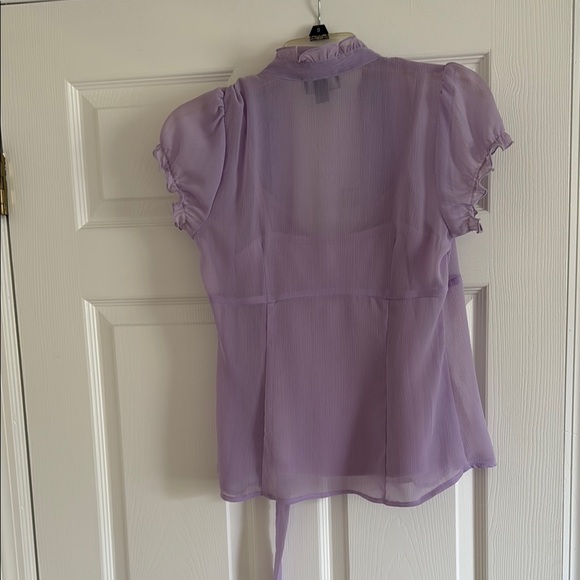 Lavender Ruffled Women's Top - Picture 2 of 5